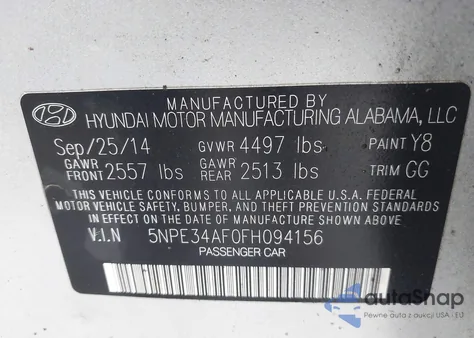 2015 Hyundai Sonata Sport from USA, damaged, VIN 5NPE34AF0FH094156